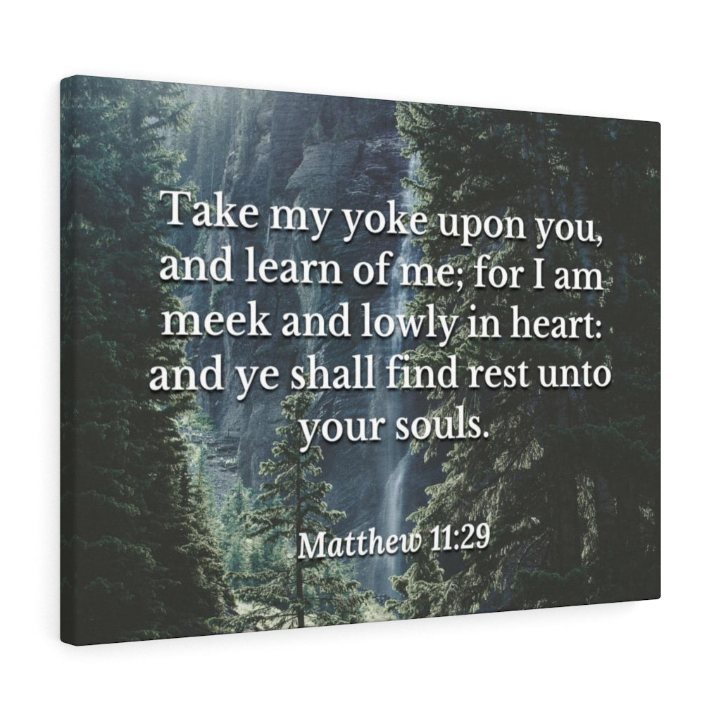 Scripture Walls Souls Matthew 11:29 Bible Verse Canvas Christian Wall Art Ready to Hang Unframed-Express Your Love Gifts