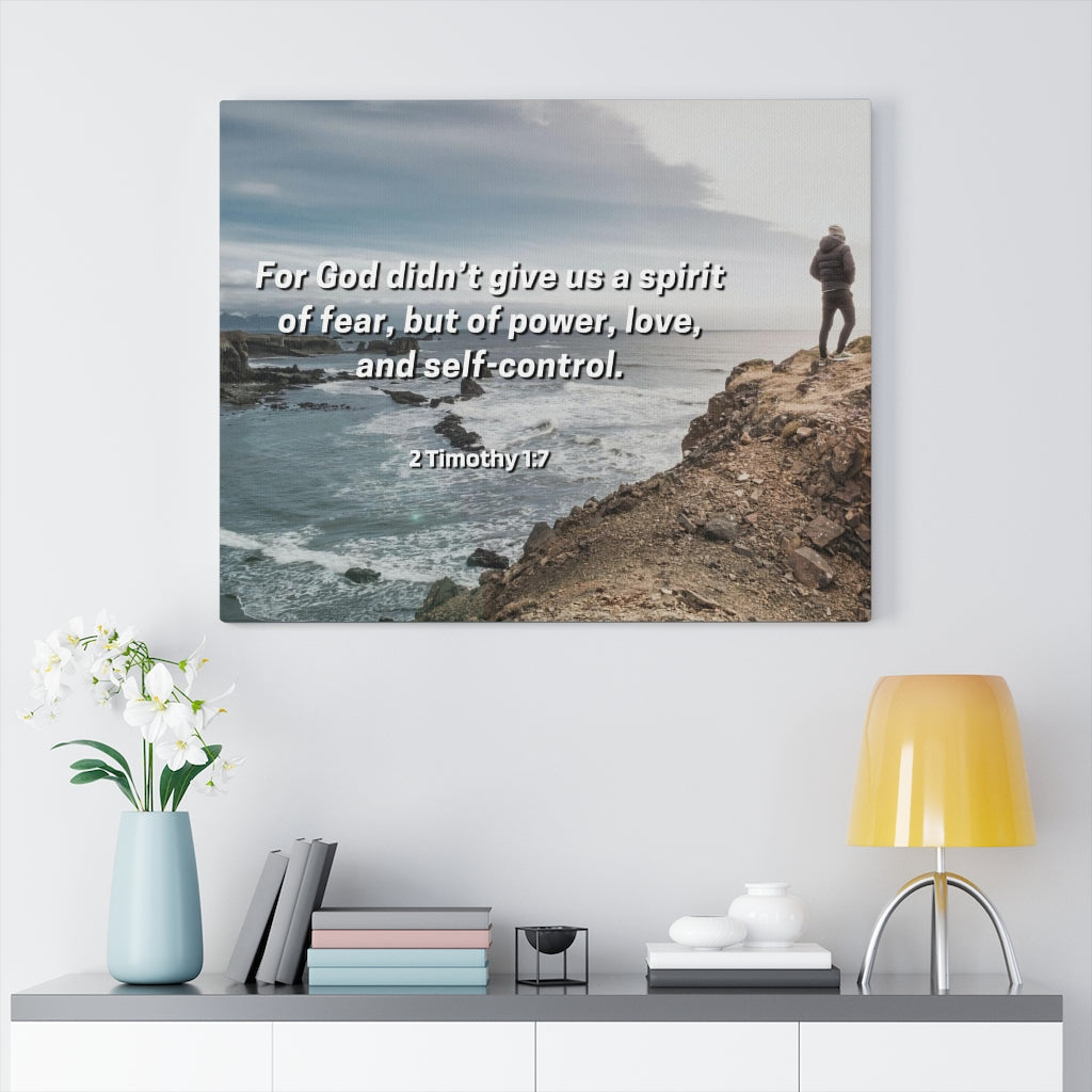 Scripture Walls Sound Mind 2 Timothy 1:7 Bible Verse Canvas Christian Wall Art Ready to Hang Unframed-Express Your Love Gifts
