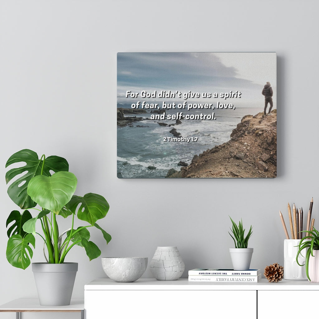 Scripture Walls Sound Mind 2 Timothy 1:7 Bible Verse Canvas Christian Wall Art Ready to Hang Unframed-Express Your Love Gifts