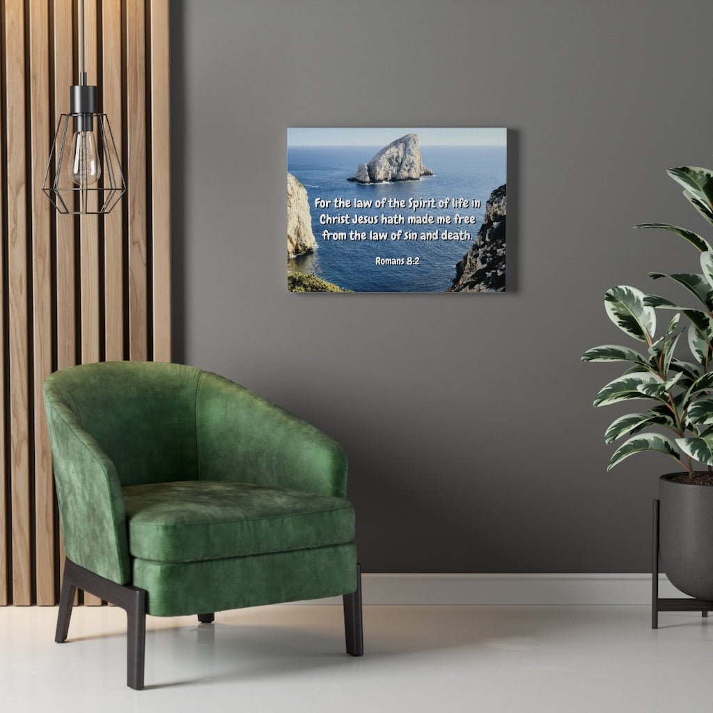 Scripture Walls Spire Of Life Romans 8:2 Bible Verse Canvas Christian Wall Art Ready to Hang Unframed-Express Your Love Gifts