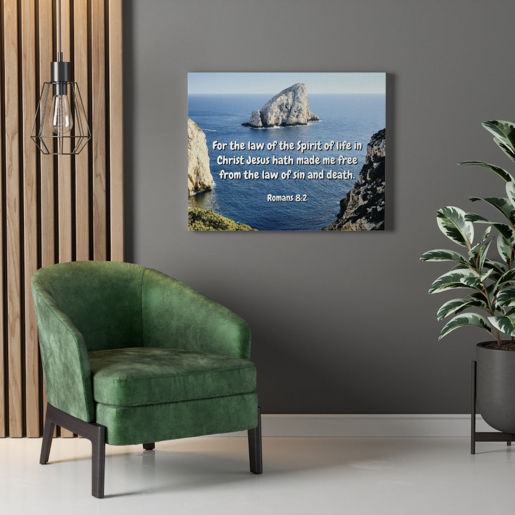Scripture Walls Spire Of Life Romans 8:2 Bible Verse Canvas Christian Wall Art Ready to Hang Unframed-Express Your Love Gifts