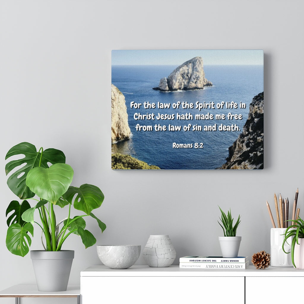 Scripture Walls Spire Of Life Romans 8:2 Bible Verse Canvas Christian Wall Art Ready to Hang Unframed-Express Your Love Gifts
