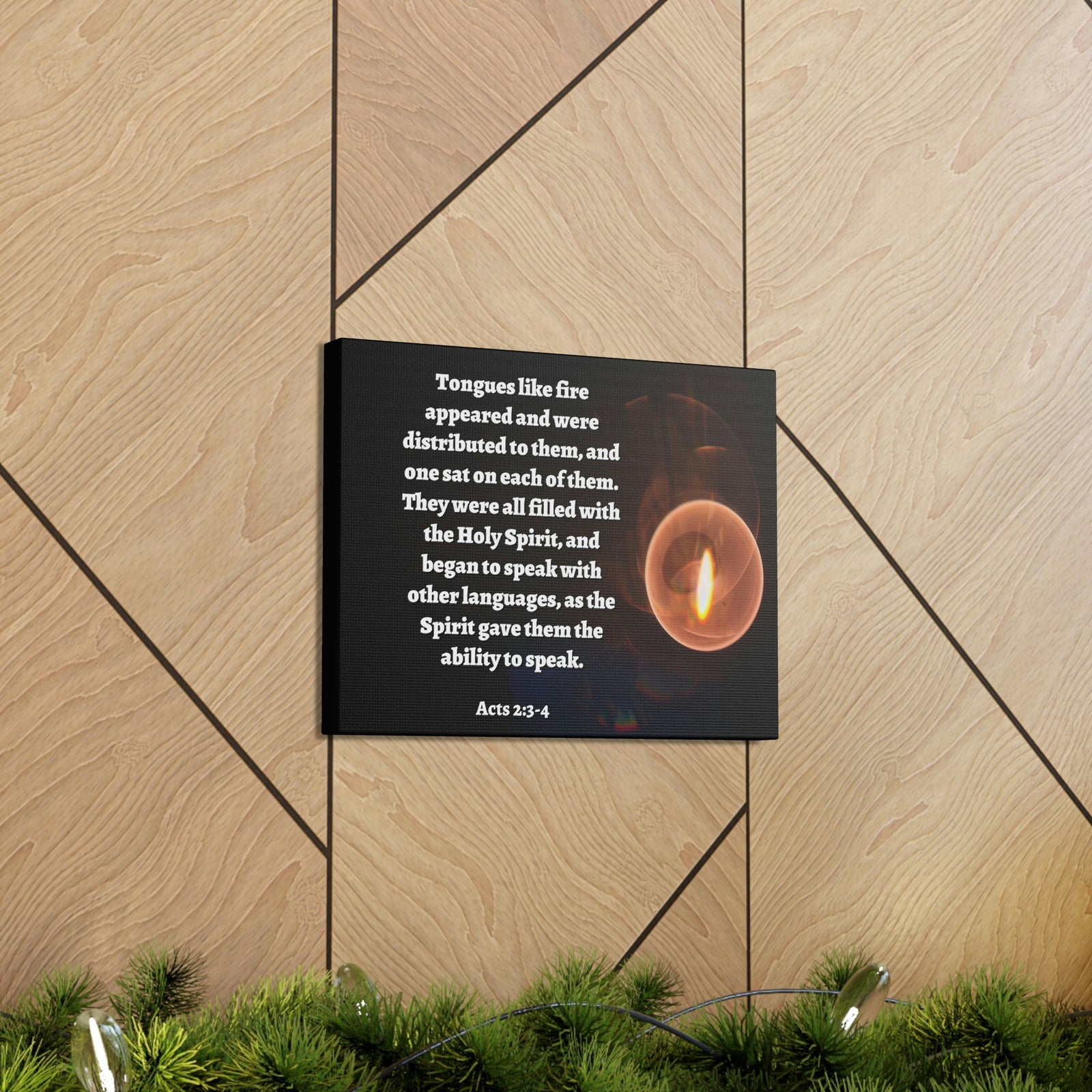 Scripture Walls Spirit Gave Them Acts 2:3 Bible Verse Canvas Christian Wall Art Ready to Hang Unframed-Express Your Love Gifts