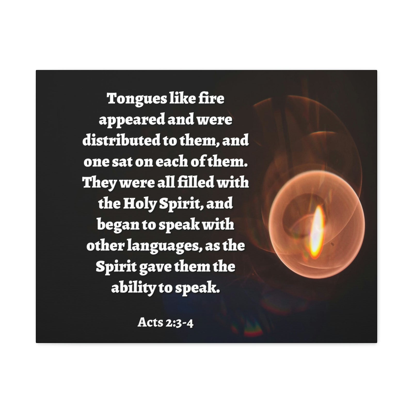 Scripture Walls Spirit Gave Them Acts 2:3 Bible Verse Canvas Christian Wall Art Ready to Hang Unframed-Express Your Love Gifts