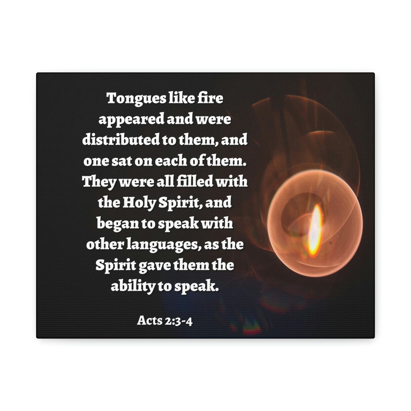 Scripture Walls Spirit Gave Them Acts 2:3 Bible Verse Canvas Christian Wall Art Ready to Hang Unframed-Express Your Love Gifts