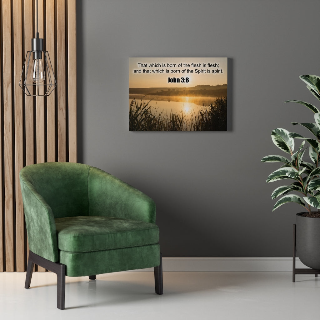 Scripture Walls Spirit is Spirit John 3:6 Bible Verse Canvas Christian Wall Art Ready to Hang Unframed-Express Your Love Gifts