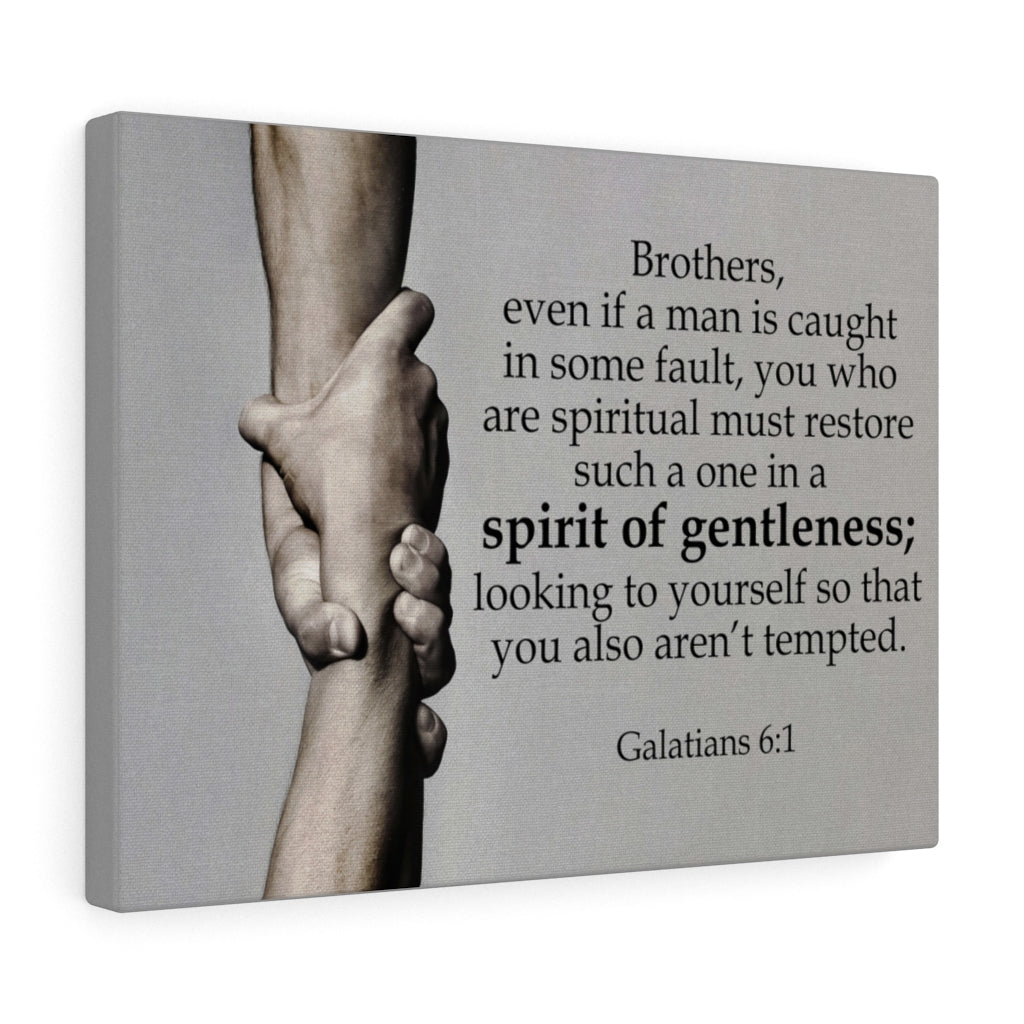Scripture Walls Spirit of Gentleness Galatians 6:1Bible Verse Canvas Christian Wall Art Ready to Hang Unframed-Express Your Love Gifts