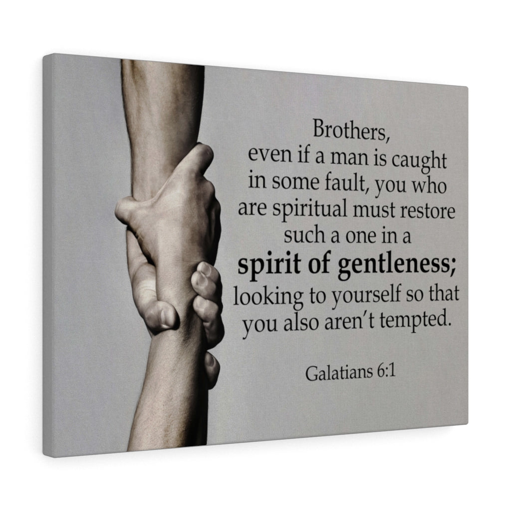 Scripture Walls Spirit of Gentleness Galatians 6:1Bible Verse Canvas Christian Wall Art Ready to Hang Unframed-Express Your Love Gifts