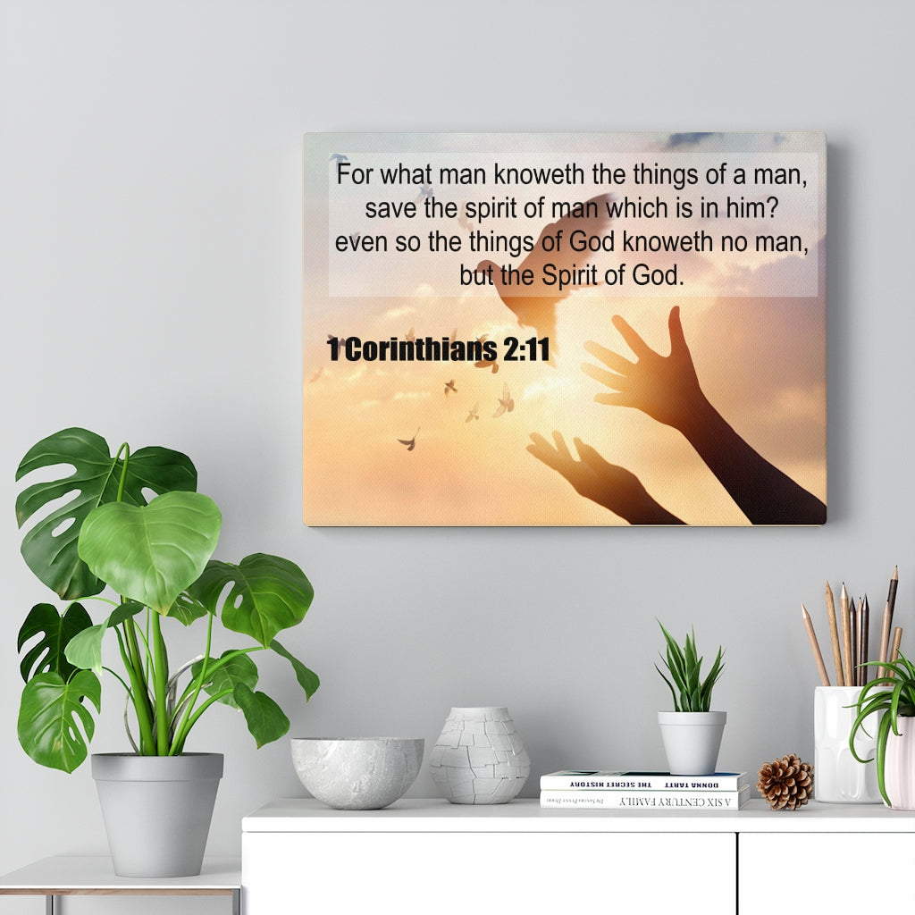 Scripture Walls Spirit of God 1 Corinthians 2:11 Christian Wall Art Print Ready to Hang Unframed-Express Your Love Gifts