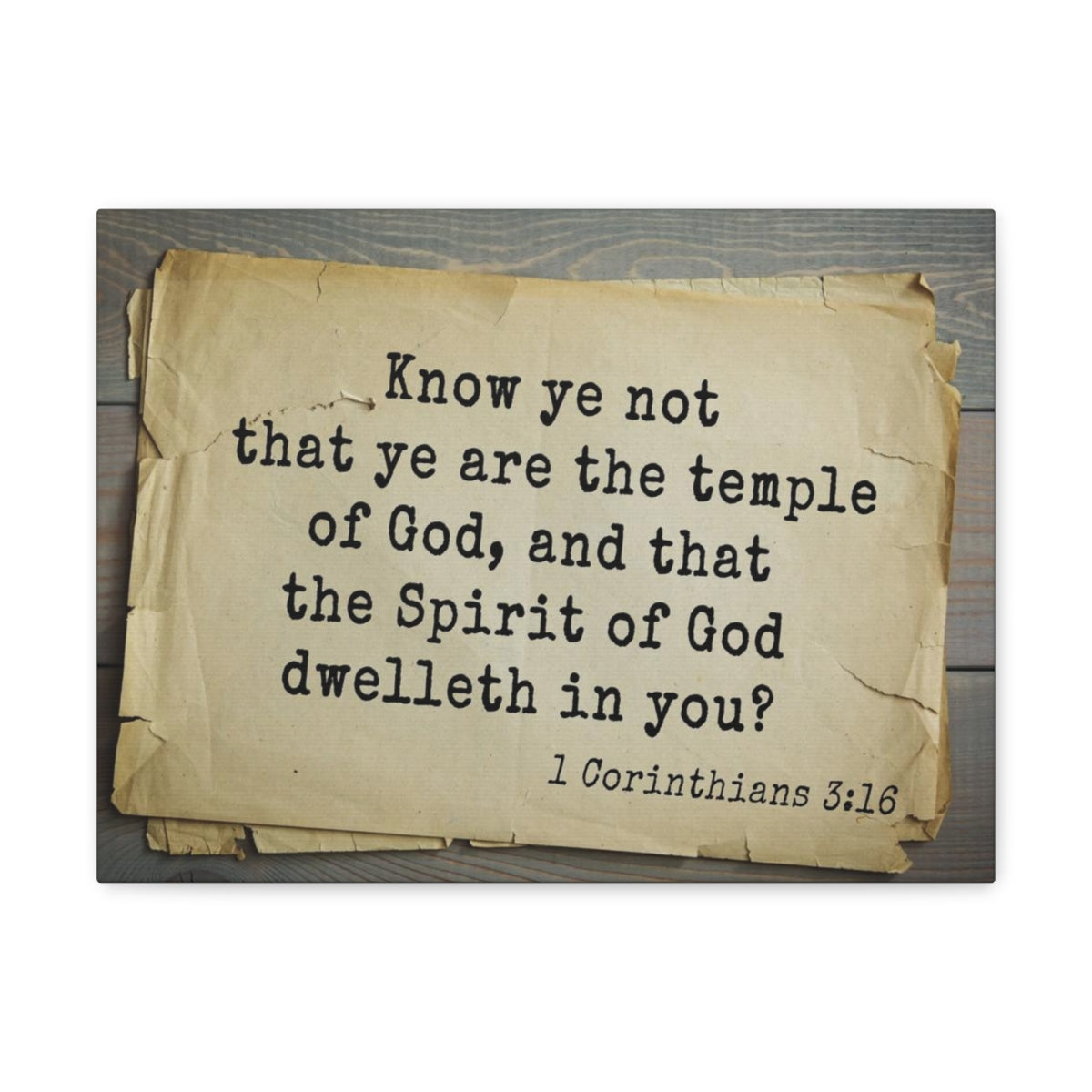 Scripture Walls Spirit Of God 1Corinthians 3:16 Bible Verse Canvas Christian Wall Art Bible Verse Print Ready To Hang Unframed-Express Your Love Gifts