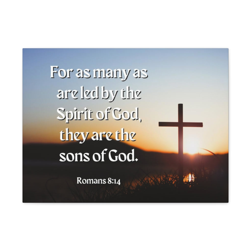 Scripture Walls Spirit Of God Romans 8:14 Bible Verse Canvas Christian Wall Art Ready to Hang Unframed-Express Your Love Gifts