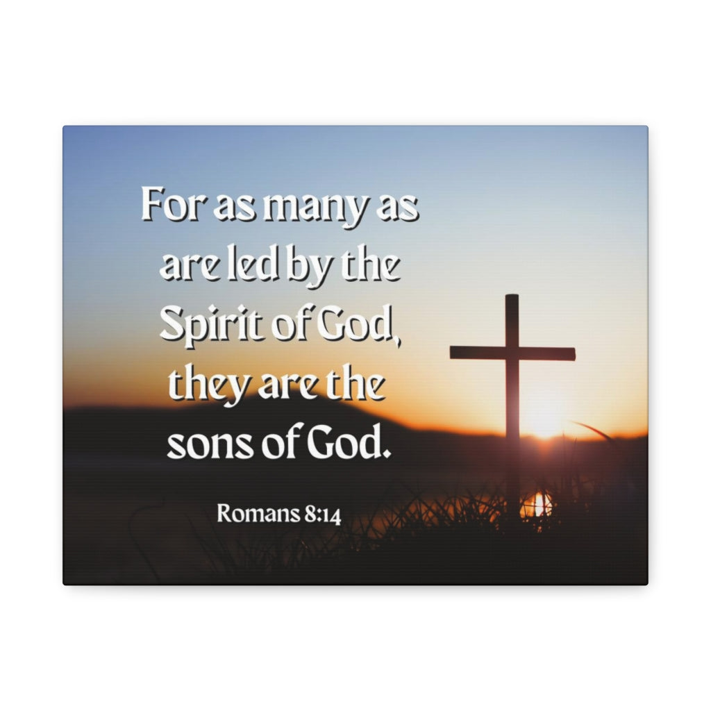 Scripture Walls Spirit Of God Romans 8:14 Bible Verse Canvas Christian Wall Art Ready to Hang Unframed-Express Your Love Gifts