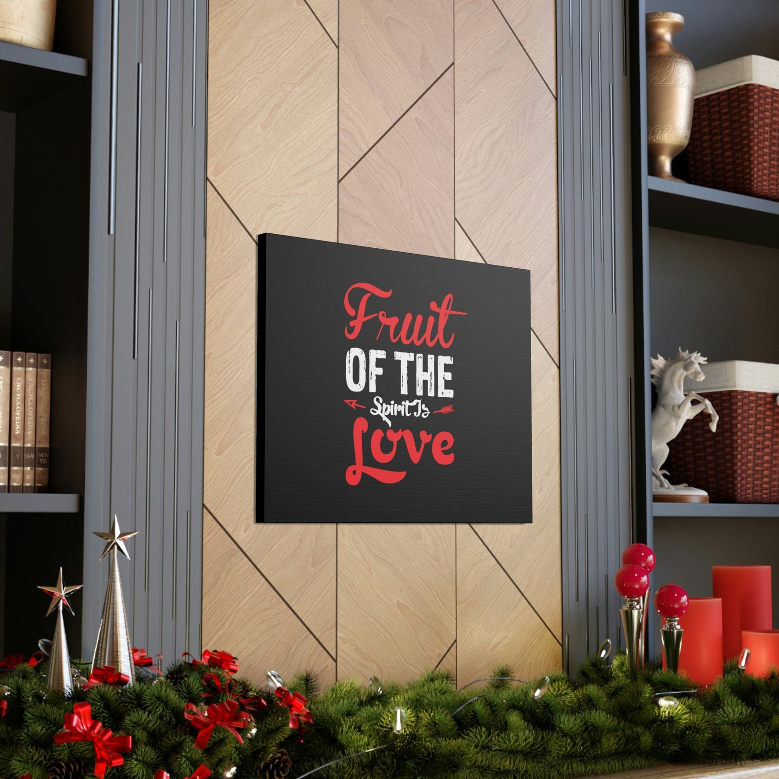 Scripture Walls Spirit Of Love Galatians 5:22 Red Christian Wall Art Bible Verse Print Ready to Hang Unframed-Express Your Love Gifts