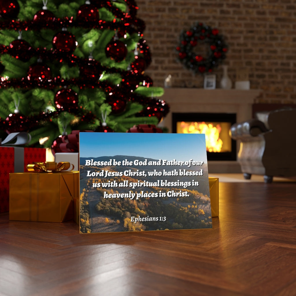 Scripture Walls Spiritual Blessings Ephesians 1:3 Bible Verse Canvas Christian Wall Art Ready to Hang Unframed-Express Your Love Gifts