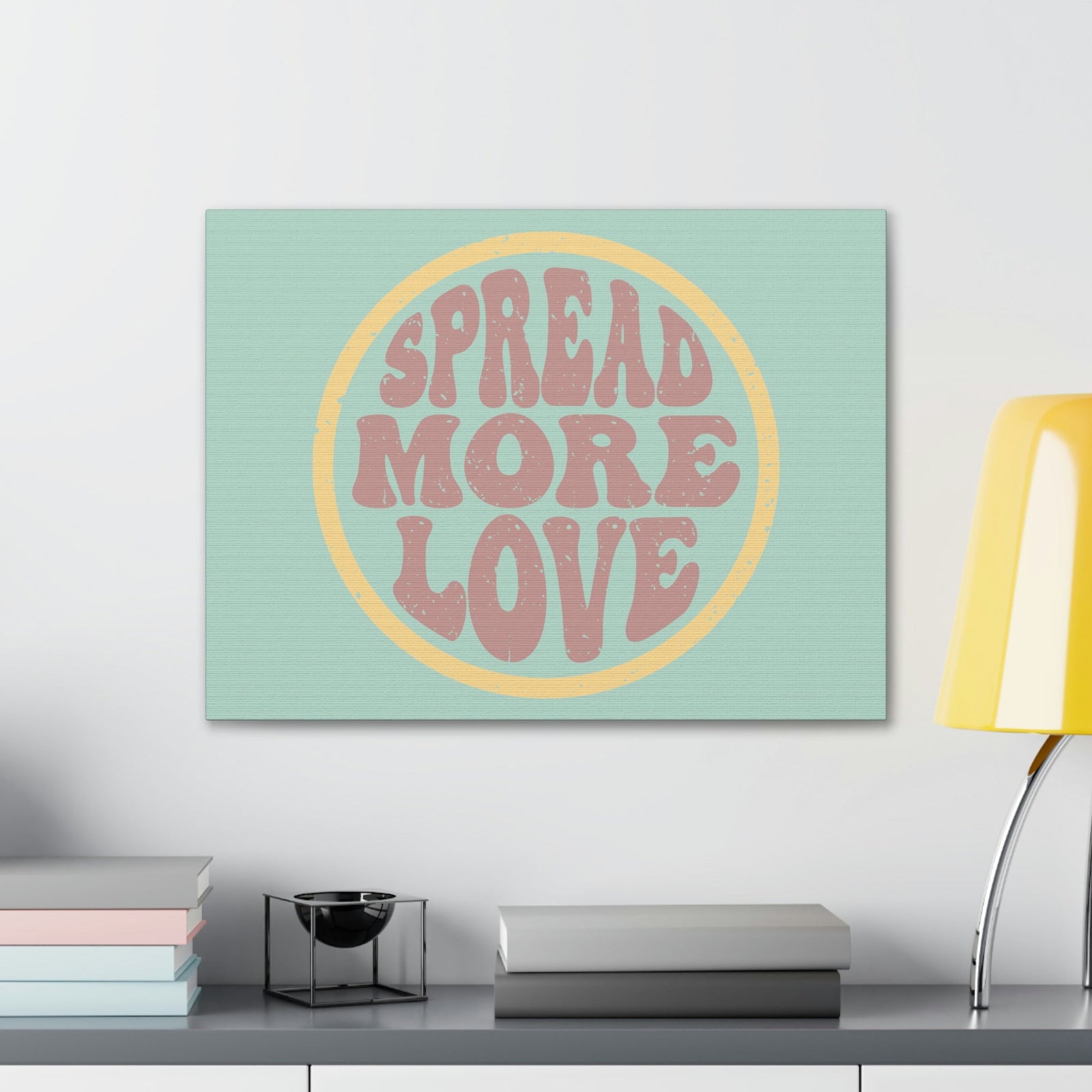 Scripture Walls Spread More Love 1 John 4:7-8 Green Circle Christian Wall Art Bible Verse Print Ready to Hang Unframed-Express Your Love Gifts