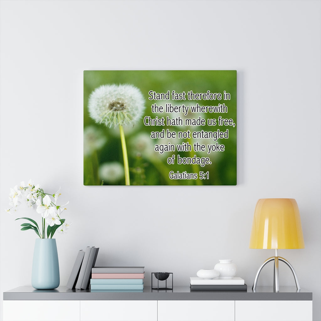 Scripture Walls Stand Fast Galatians 5:1 Bible Verse Canvas Christian Wall Art Ready to Hang Unframed-Express Your Love Gifts