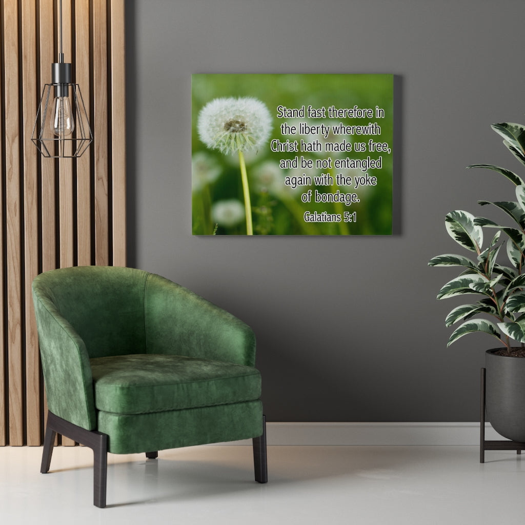 Scripture Walls Stand Fast Galatians 5:1 Bible Verse Canvas Christian Wall Art Ready to Hang Unframed-Express Your Love Gifts