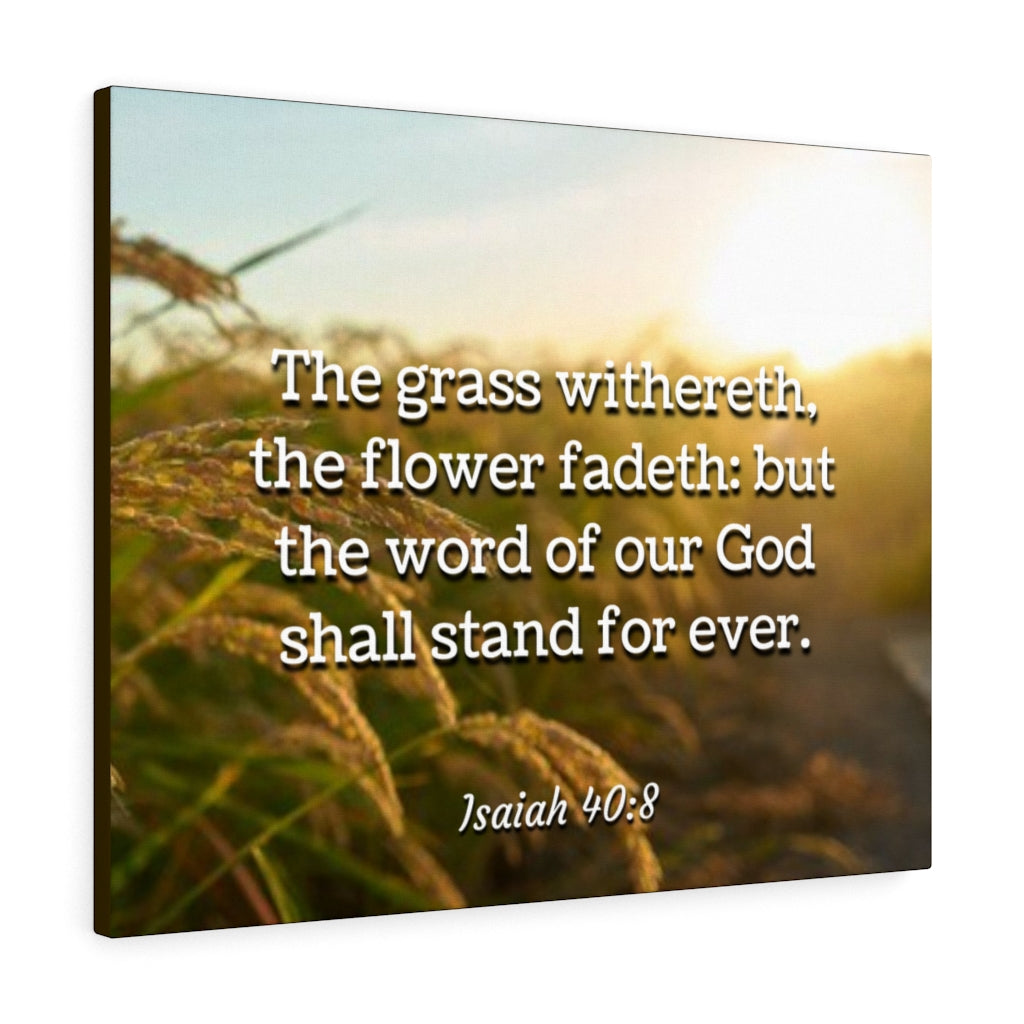 Scripture Walls Stand For Ever Isaiah 40:8 Bible Verse Canvas Christian Wall Art Ready to Hang Unframed-Express Your Love Gifts