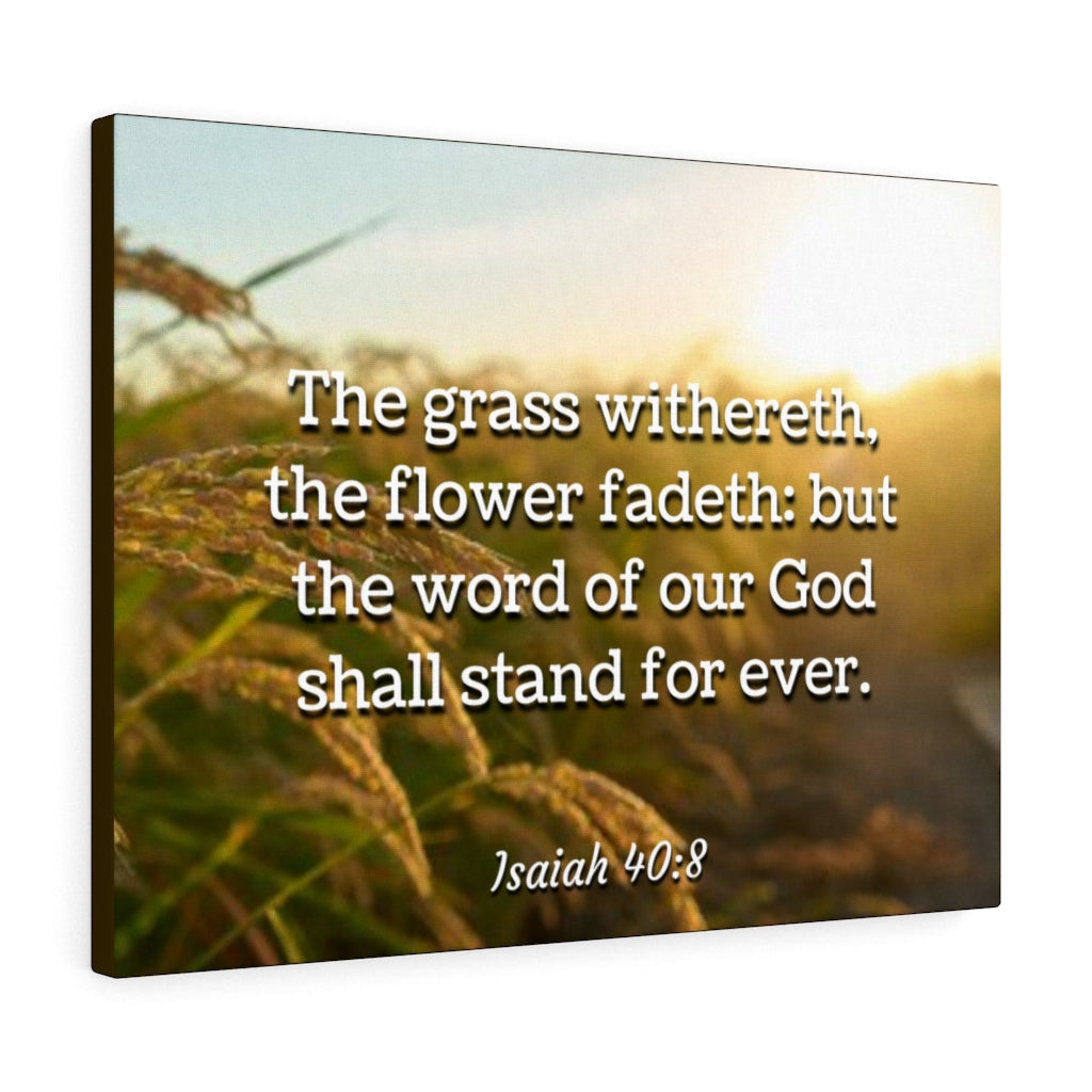 Scripture Walls Stand For Ever Isaiah 40:8 Bible Verse Canvas Christian Wall Art Ready to Hang Unframed-Express Your Love Gifts