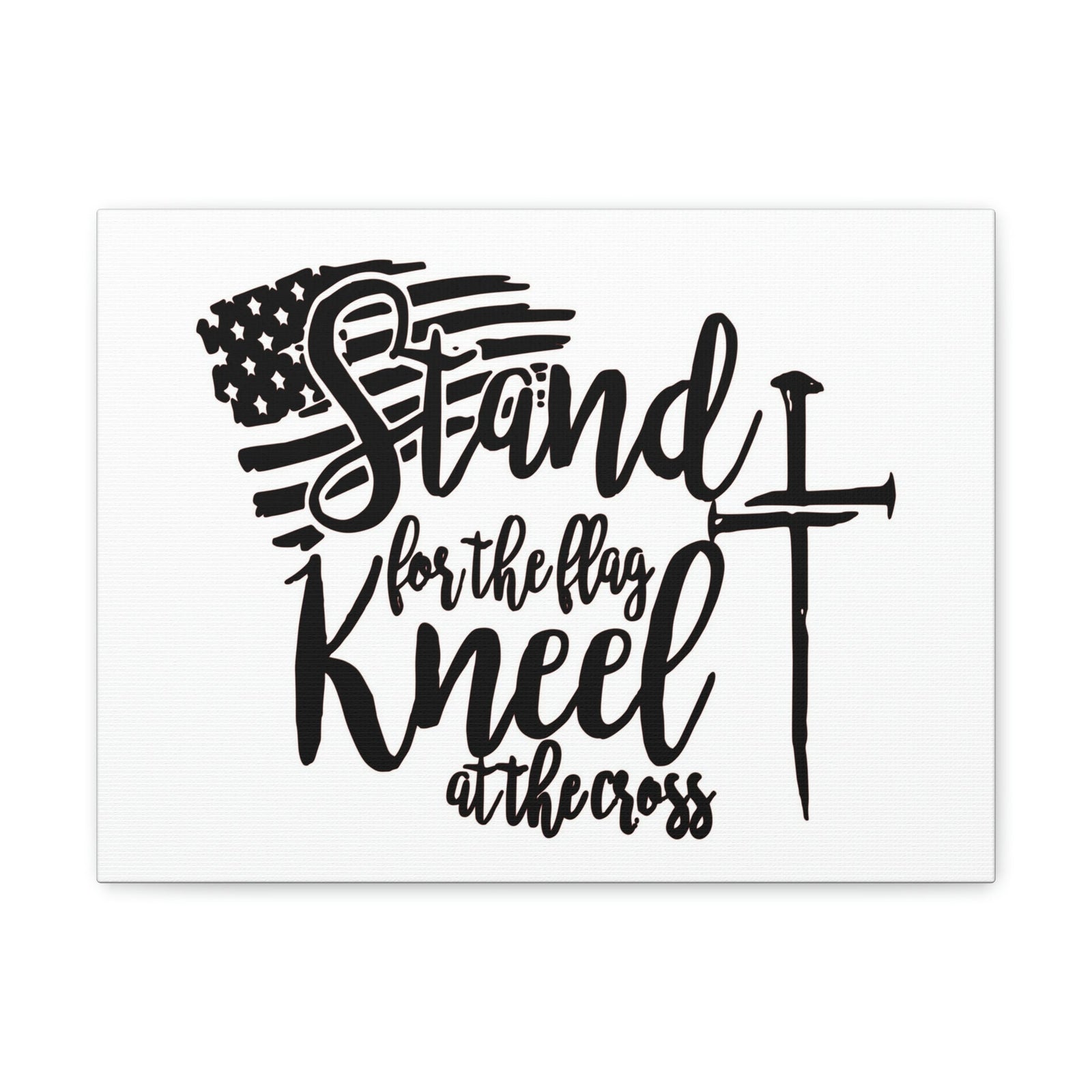 Scripture Walls Stand For The Flag, Kneel At The Cross Galatians 2:20 Christian Wall Art Print Ready to Hang Unframed-Express Your Love Gifts