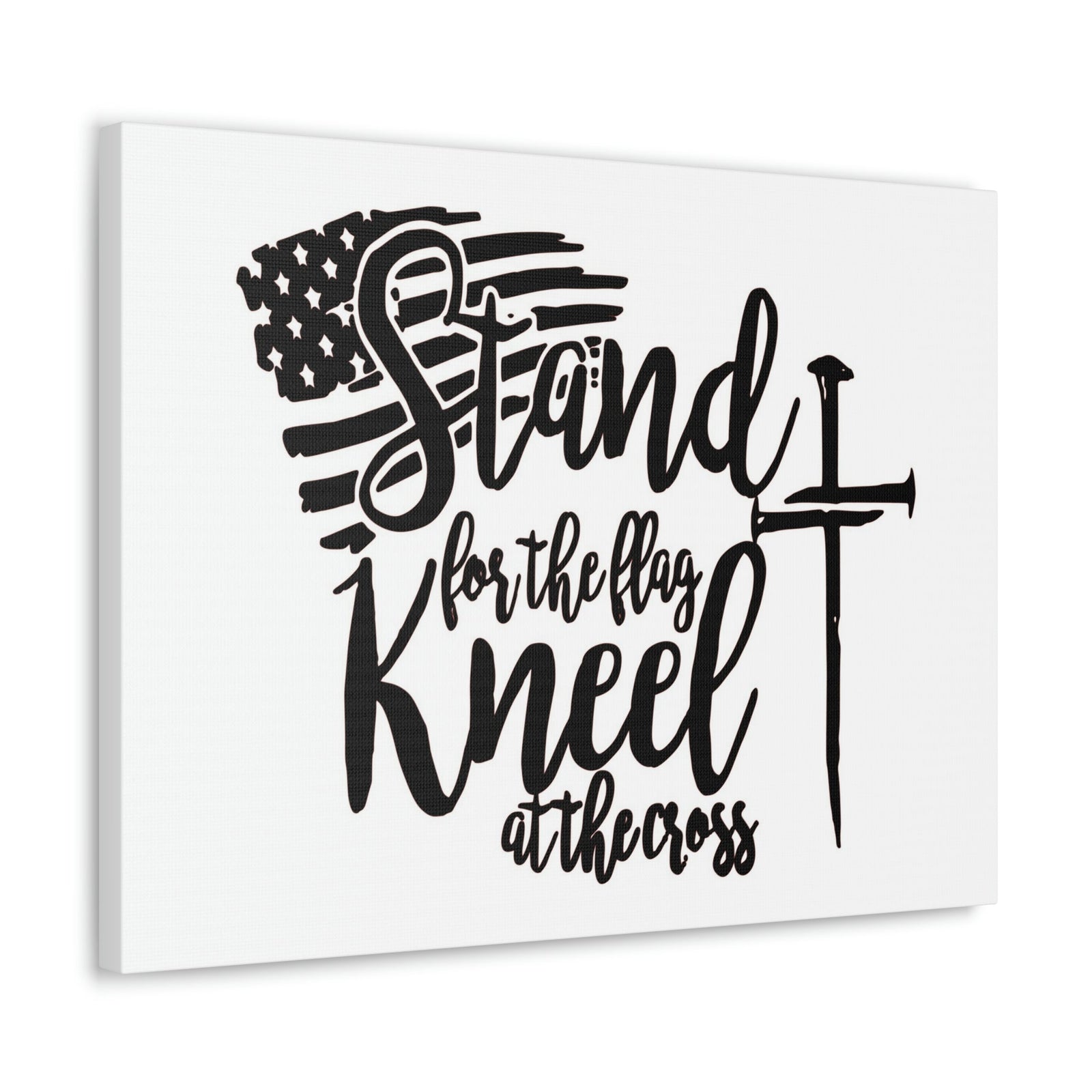 Scripture Walls Stand For The Flag, Kneel At The Cross Galatians 2:20 Christian Wall Art Print Ready to Hang Unframed-Express Your Love Gifts