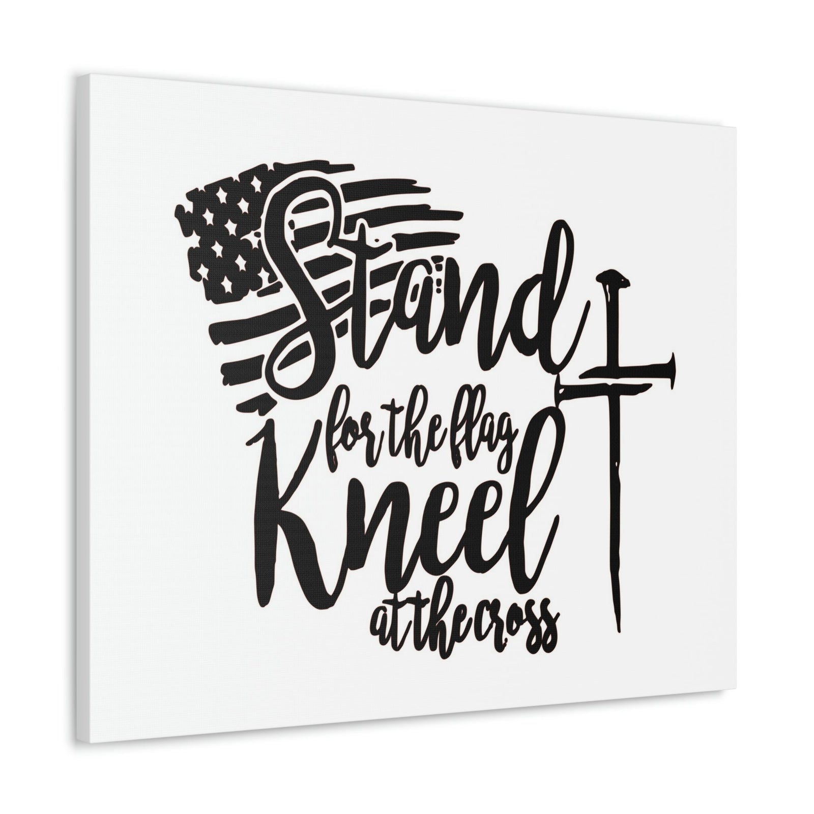 Scripture Walls Stand For The Flag, Kneel At The Cross Galatians 2:20 Christian Wall Art Print Ready to Hang Unframed-Express Your Love Gifts