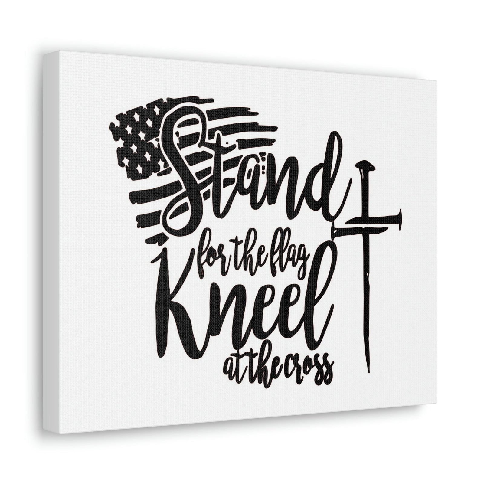 Scripture Walls Stand For The Flag, Kneel At The Cross Galatians 2:20 Christian Wall Art Print Ready to Hang Unframed-Express Your Love Gifts