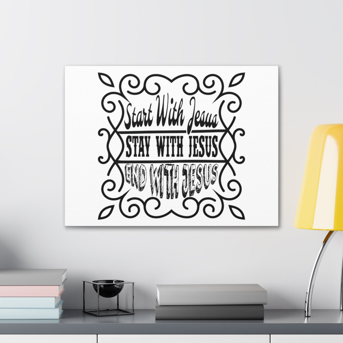 Scripture Walls Start With Jesus 2 Corinthians 5:17 Christian Wall Art Print Ready to Hang Unframed-Express Your Love Gifts