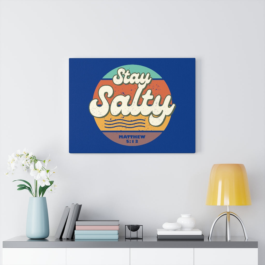 Scripture Walls Stay Salty Matthew 5:13 Bible Verse Canvas Christian Wall Art Ready to Hang Unframed-Express Your Love Gifts