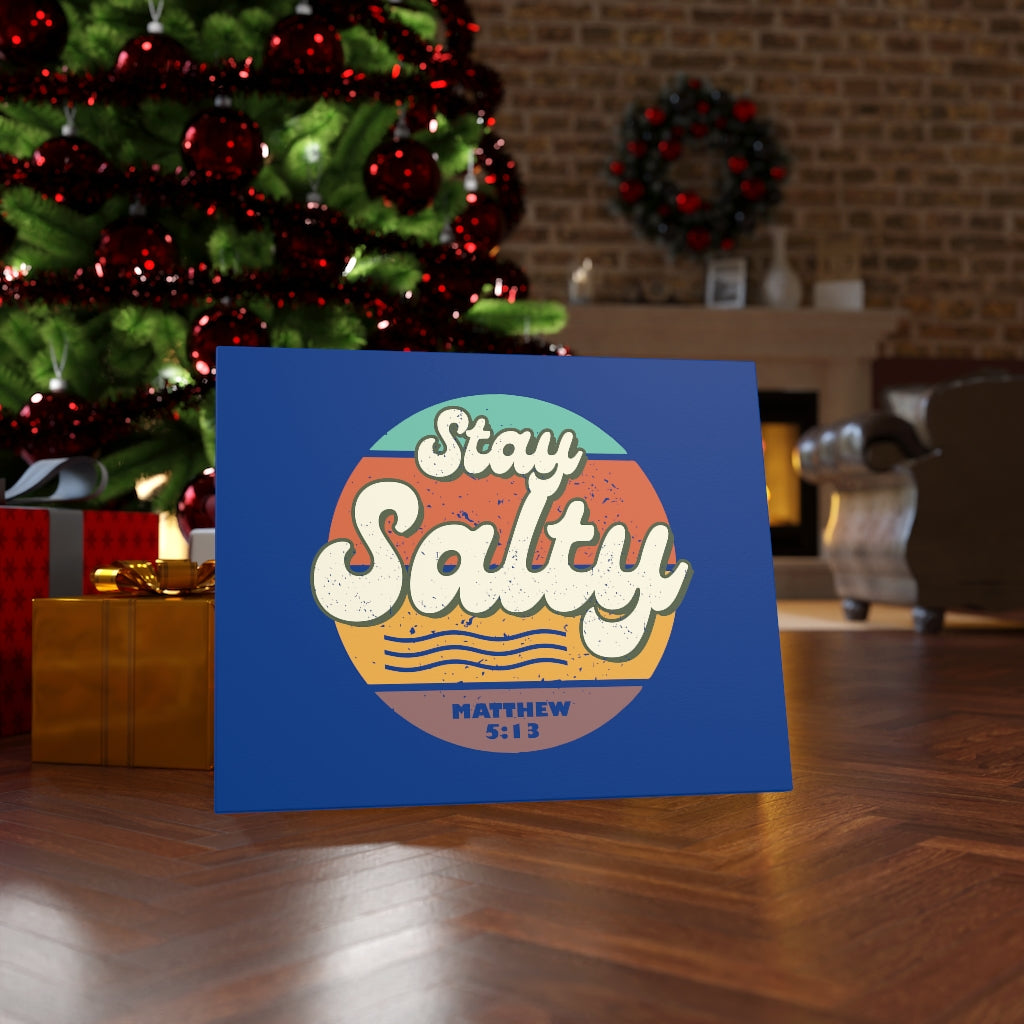 Scripture Walls Stay Salty Matthew 5:13 Bible Verse Canvas Christian Wall Art Ready to Hang Unframed-Express Your Love Gifts