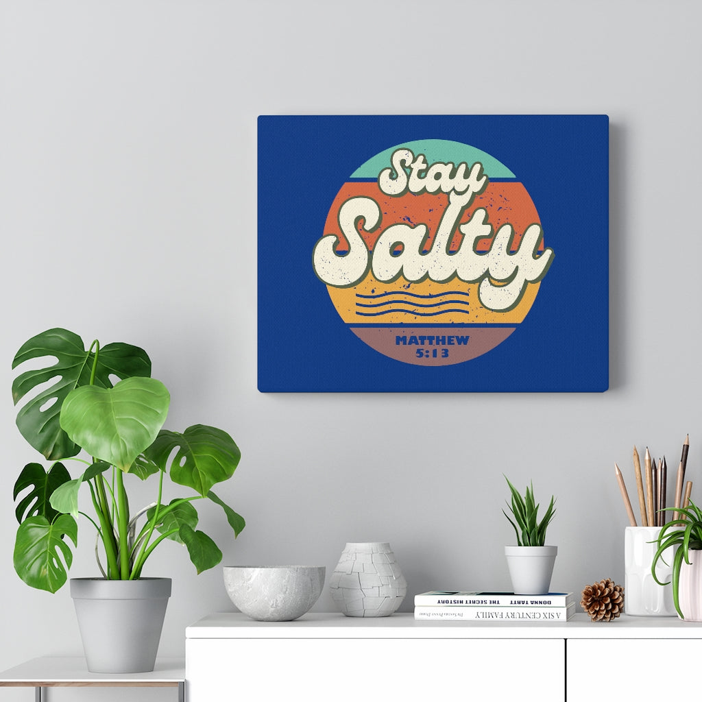 Scripture Walls Stay Salty Matthew 5:13 Bible Verse Canvas Christian Wall Art Ready to Hang Unframed-Express Your Love Gifts