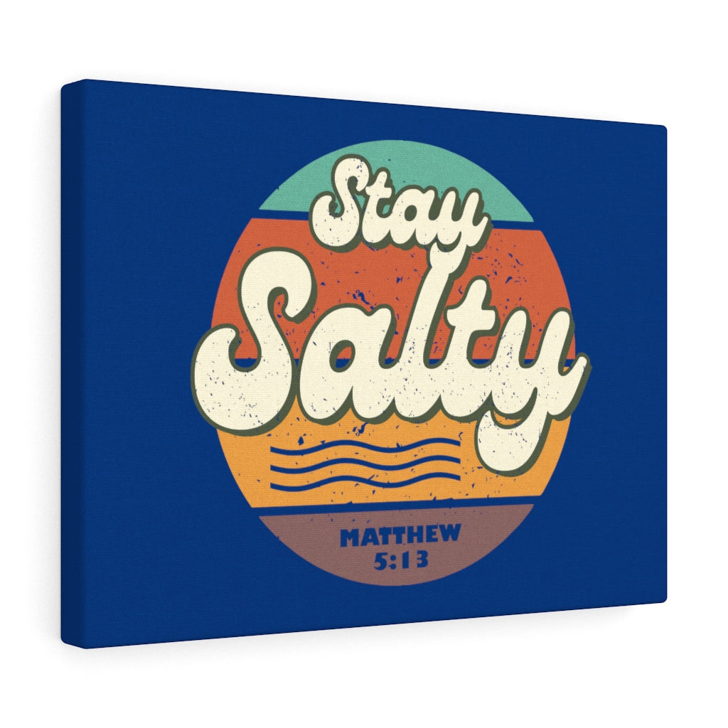 Scripture Walls Stay Salty Matthew 5:13 Bible Verse Canvas Christian Wall Art Ready to Hang Unframed-Express Your Love Gifts