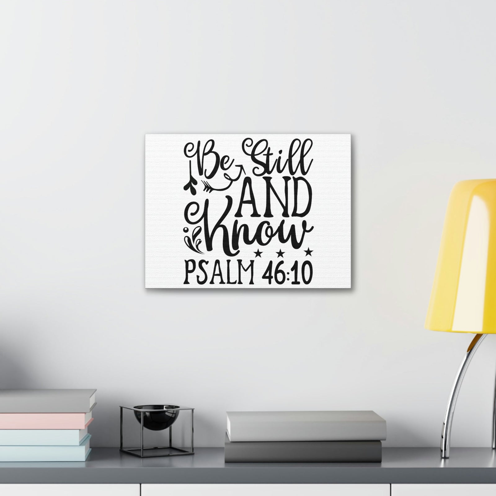 Scripture Walls Still And Know Psalm 46:10 Bible Verse Canvas Christian Wall Art Ready to Hang Unframed-Express Your Love Gifts