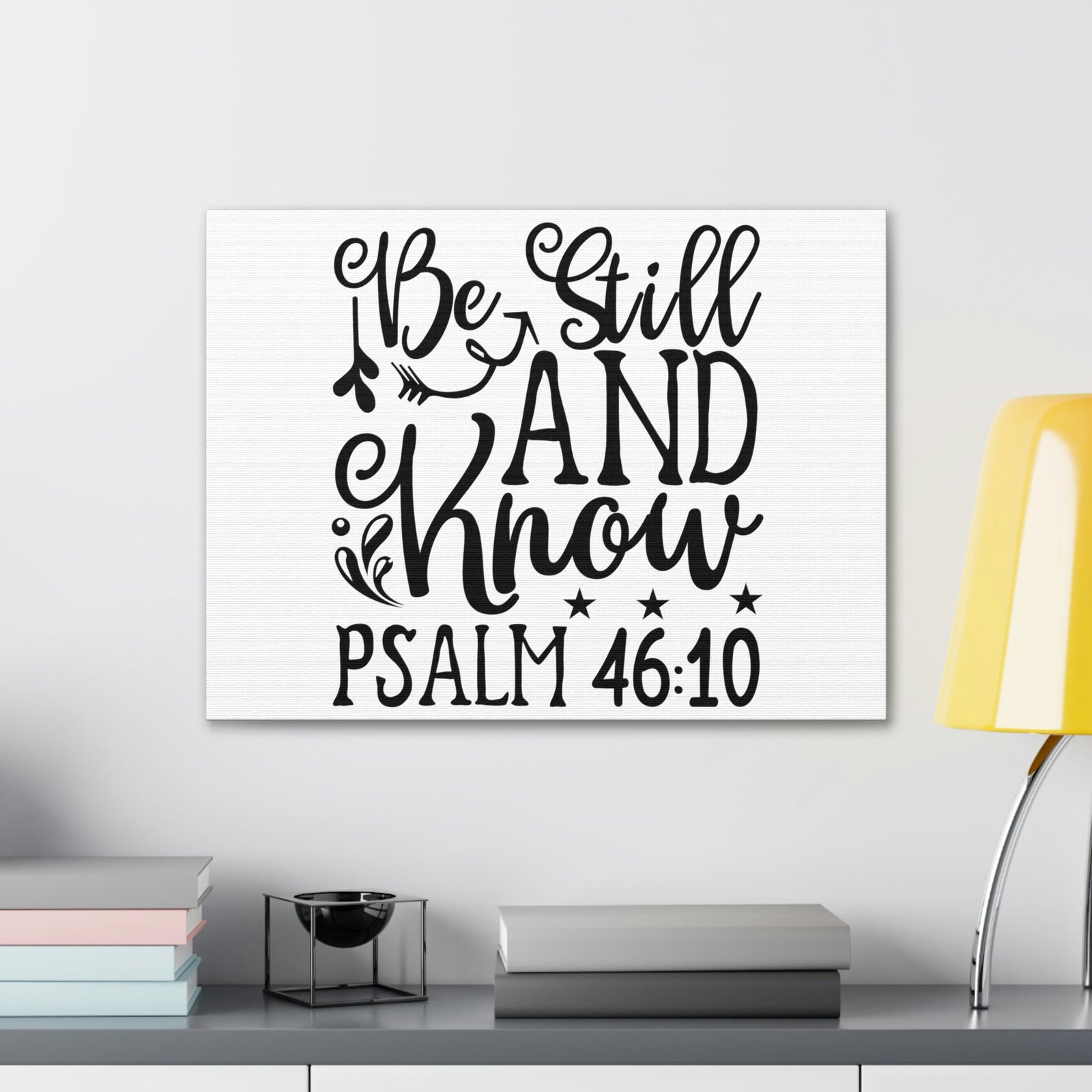 Scripture Walls Still And Know Psalm 46:10 Bible Verse Canvas Christian Wall Art Ready to Hang Unframed-Express Your Love Gifts