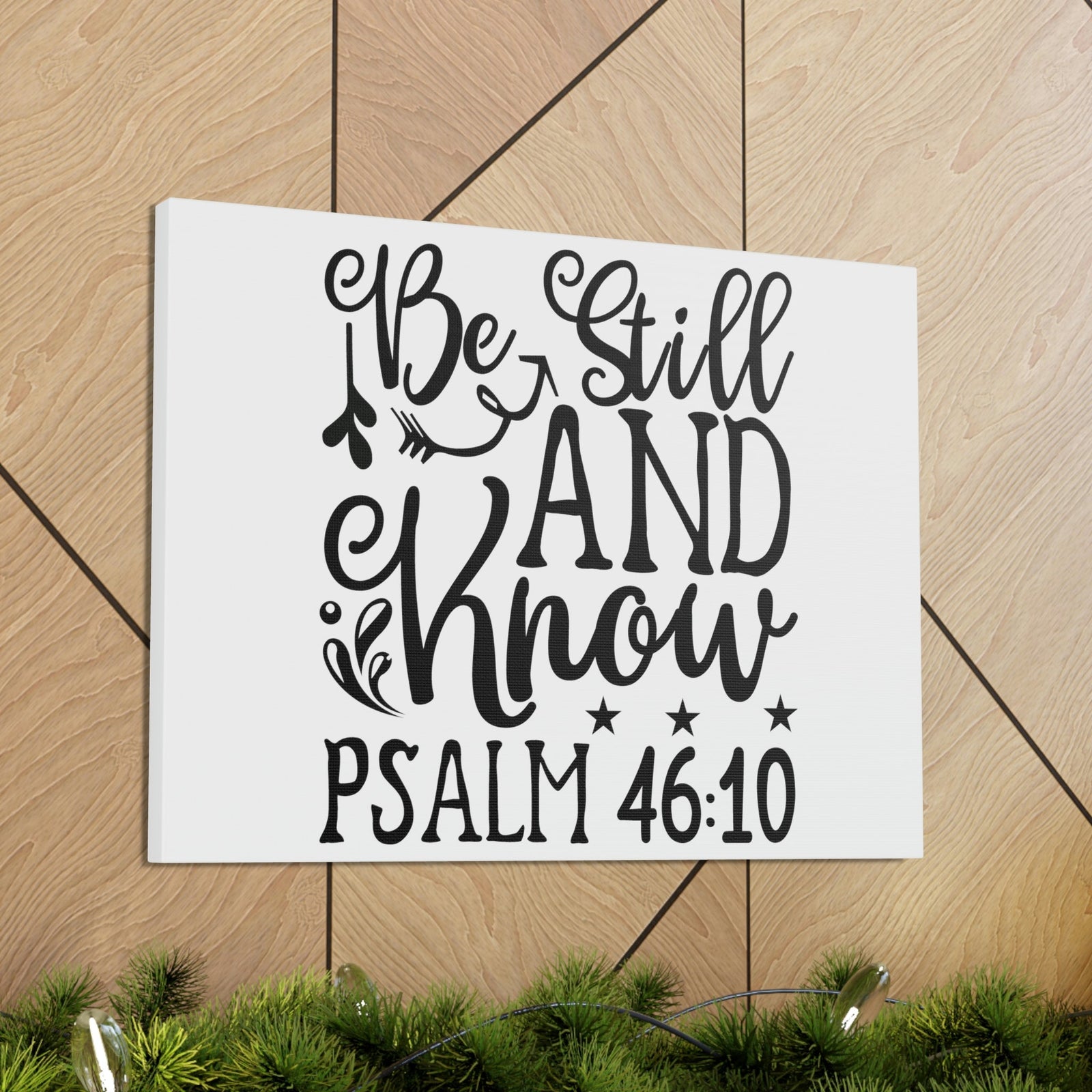 Scripture Walls Still And Know Psalm 46:10 Bible Verse Canvas Christian Wall Art Ready to Hang Unframed-Express Your Love Gifts