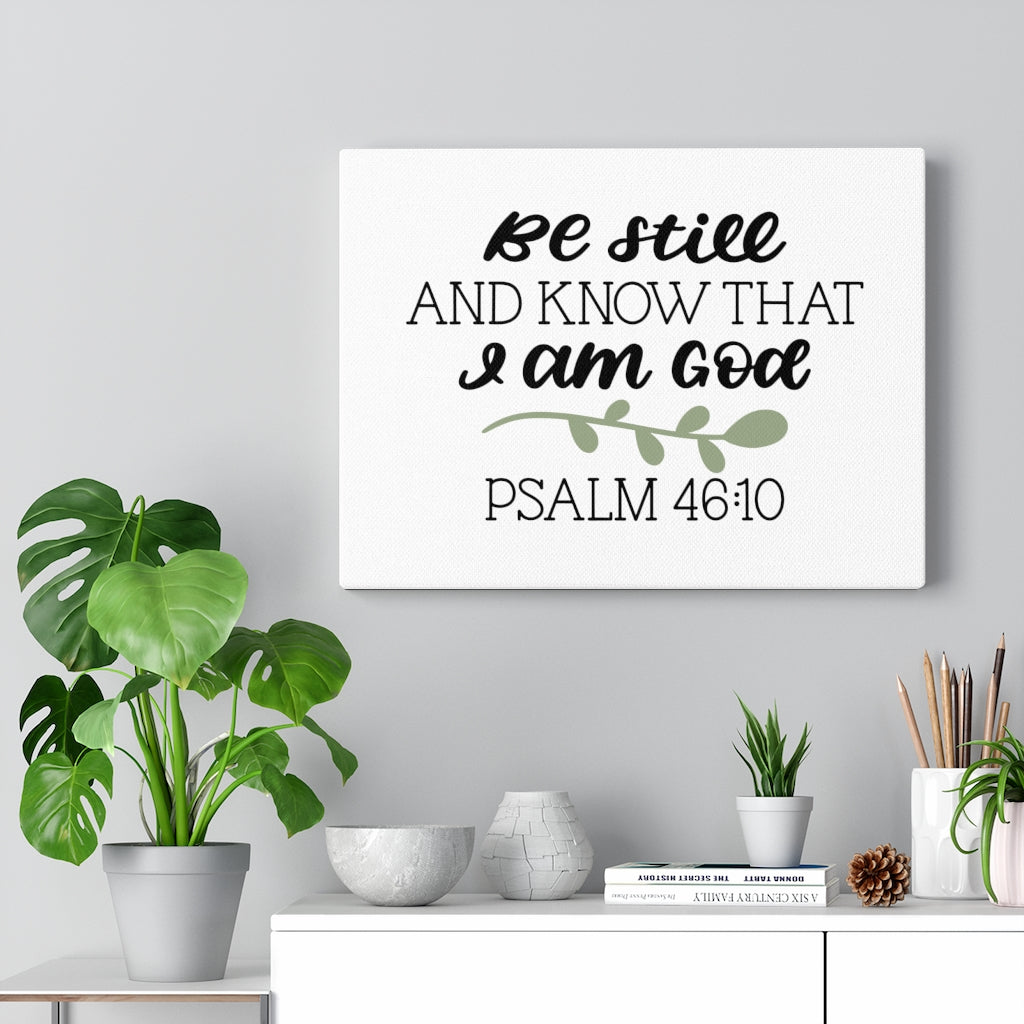 Scripture Walls Still Psalm 46:10 Bible Verse Canvas Christian Wall Art Ready to Hang Unframed-Express Your Love Gifts
