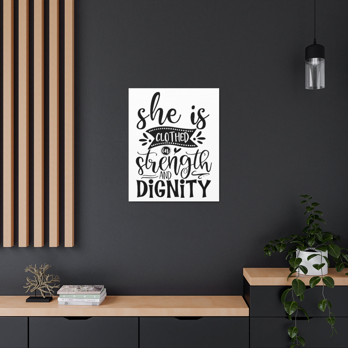 Scripture Walls Strength And Dignity Proverbs 31:25-31 Christian Wall Art Print Ready to Hang Unframed-Express Your Love Gifts