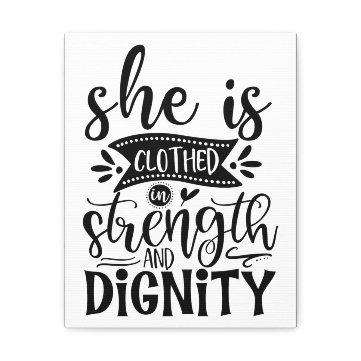 Scripture Walls Strength And Dignity Proverbs 31:25-31 Christian Wall Art Print Ready to Hang Unframed-Express Your Love Gifts