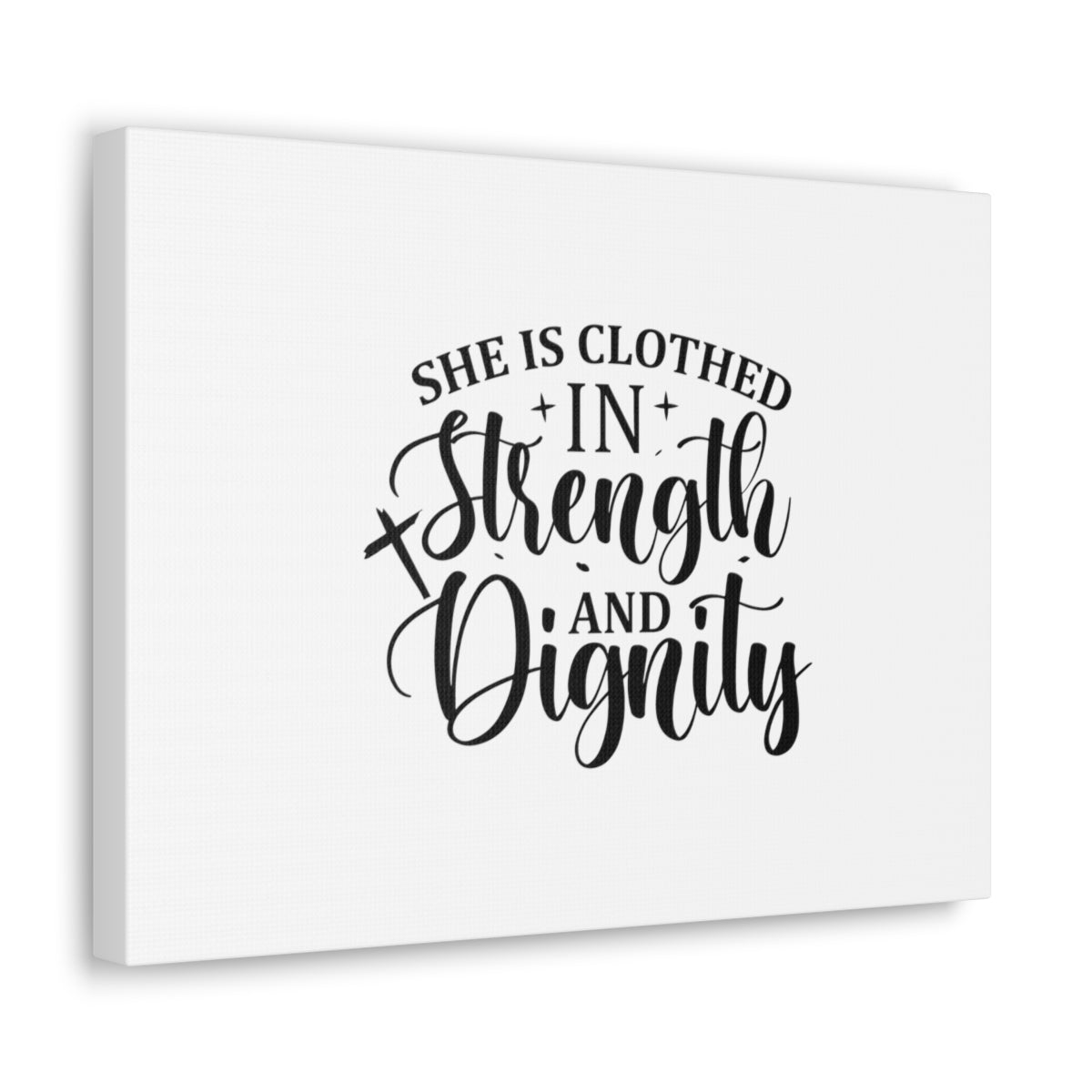 Scripture Walls Strength And Dignity Proverbs 31:25 Plain Christian Wall Art Bible Verse Print Ready to Hang Unframed-Express Your Love Gifts