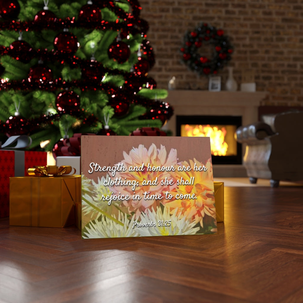 Scripture Walls Strength And Honour Proverbs 31:25 Bible Verse Canvas Christian Wall Art Ready to Hang Unframed-Express Your Love Gifts