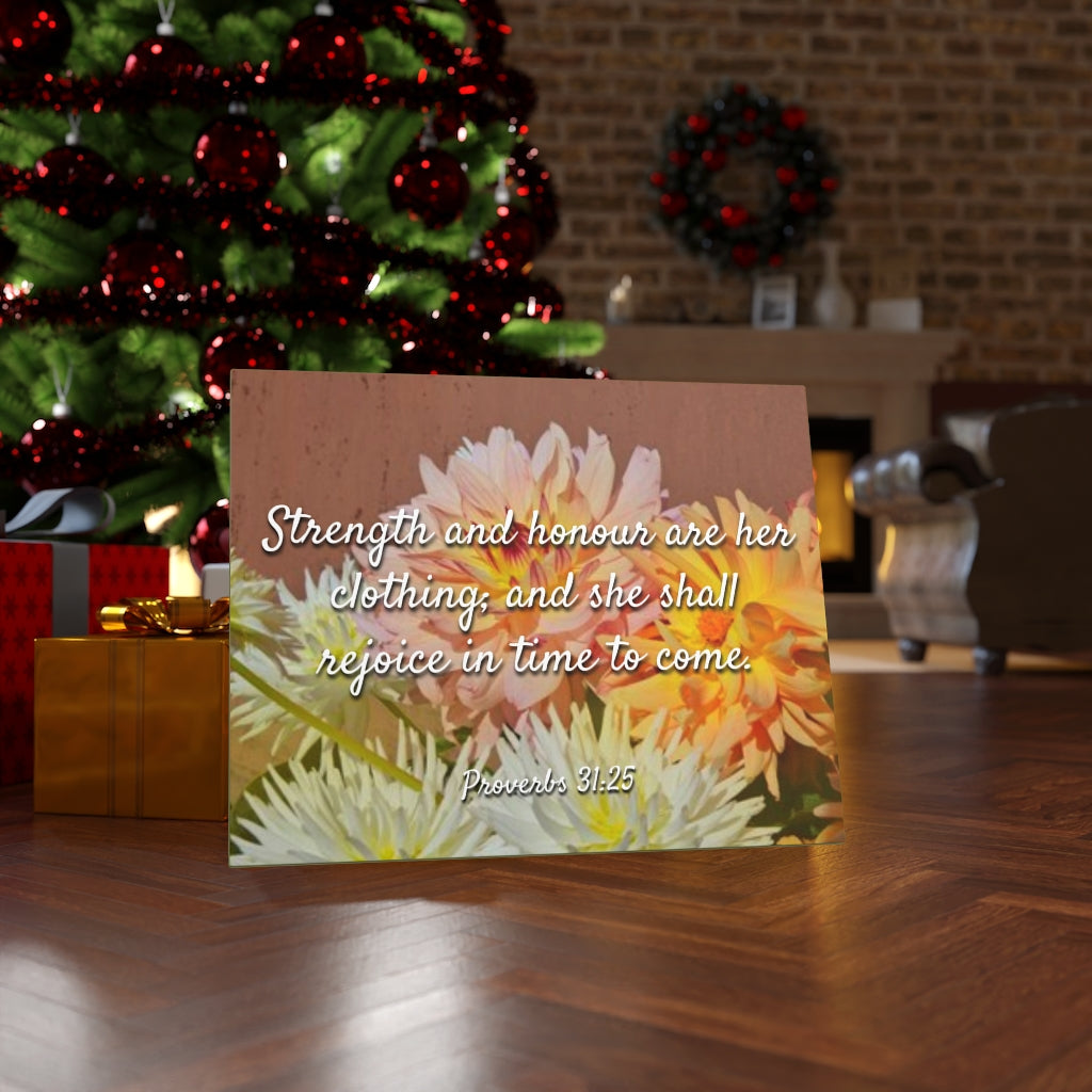Scripture Walls Strength And Honour Proverbs 31:25 Bible Verse Canvas Christian Wall Art Ready to Hang Unframed-Express Your Love Gifts