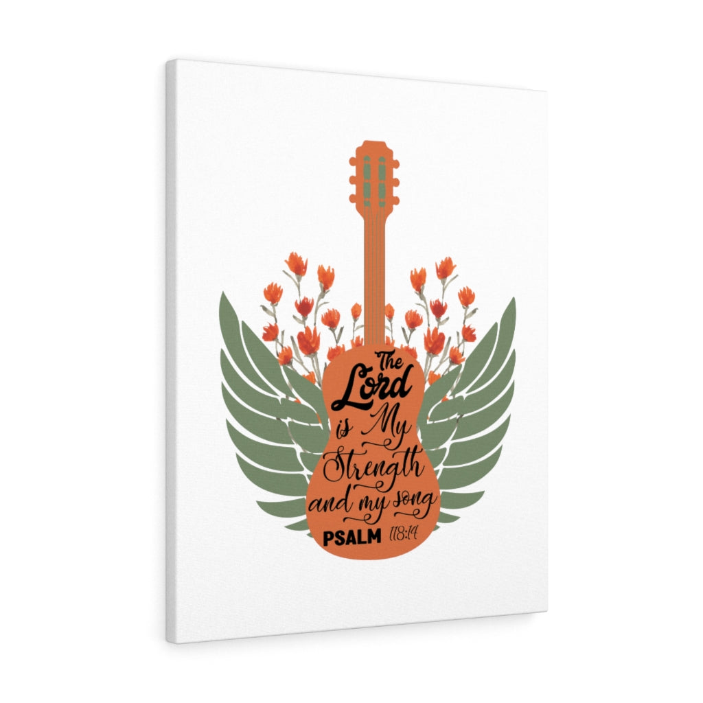 Scripture Walls Strength And My Song Psalm 118:14 Bible Verse Canvas Christian Wall Art Ready to Hang Unframed-Express Your Love Gifts