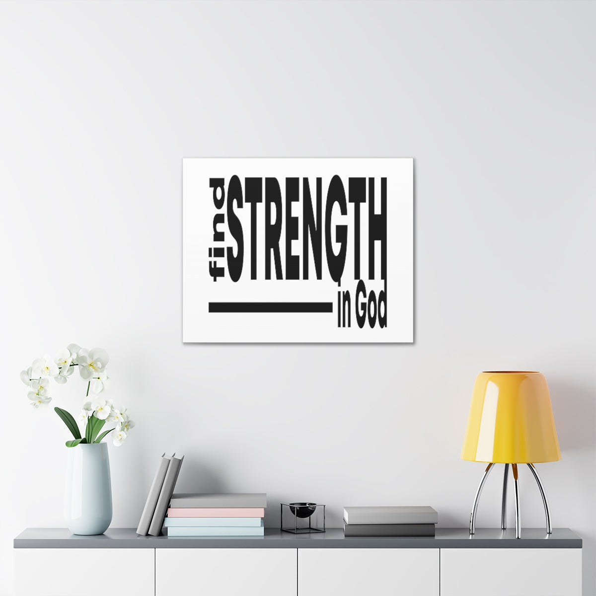 Scripture Walls Strength In God Exodus 15:2 Christian Wall Art Print Ready to Hang Unframed-Express Your Love Gifts