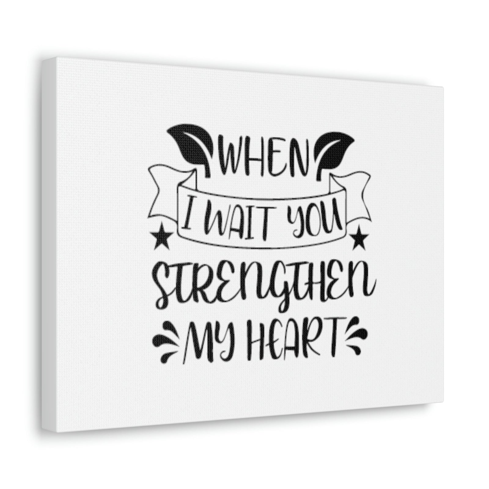 Scripture Walls Strengthen My Heart Psalm 27:14 Leaves Christian Wall Art Bible Verse Print Ready to Hang Unframed-Express Your Love Gifts