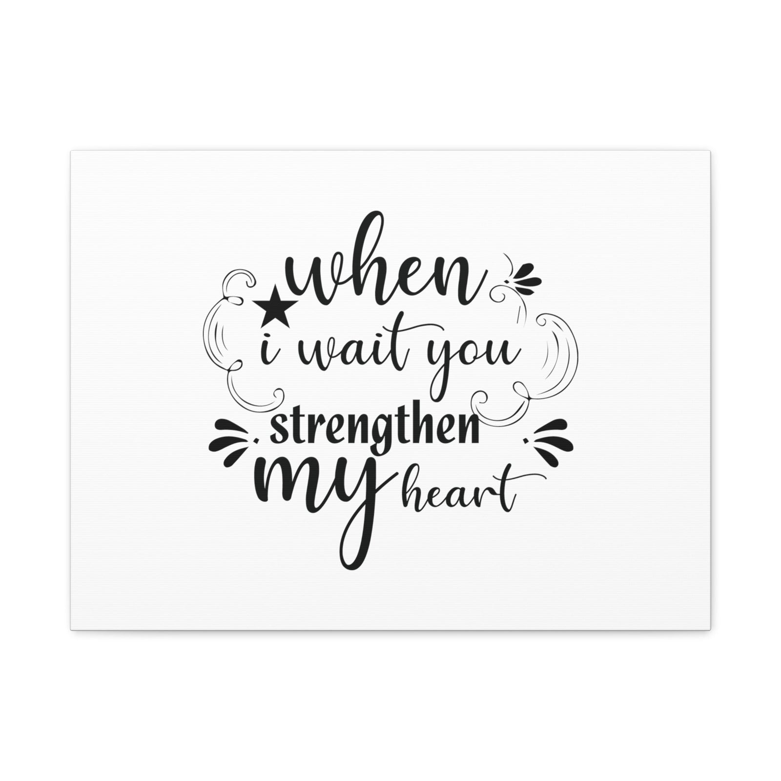 Scripture Walls Strengthen My Heart Psalm 27:14 Star Christian Wall Art Bible Verse Print Ready to Hang Unframed-Express Your Love Gifts