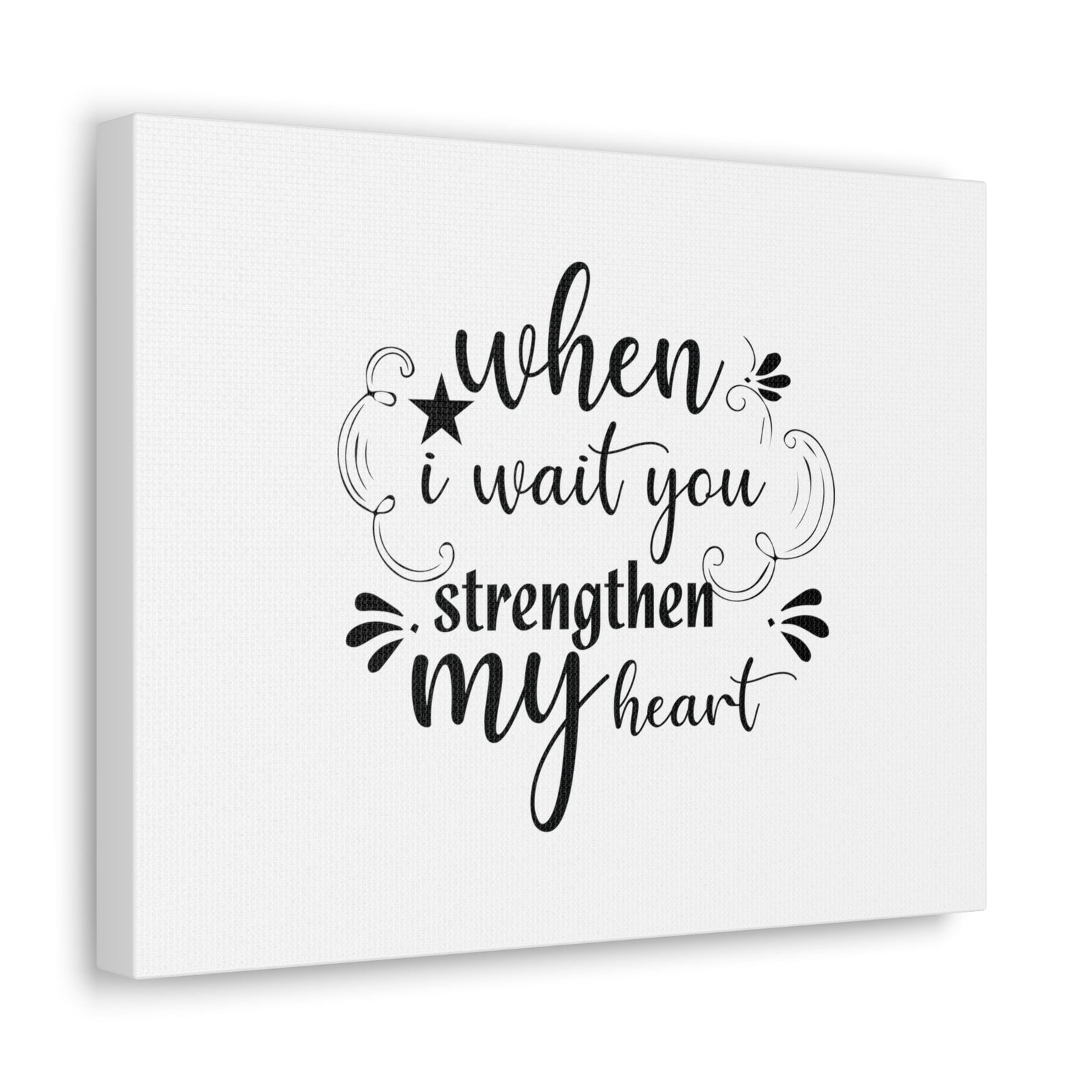 Scripture Walls Strengthen My Heart Psalm 27:14 Star Christian Wall Art Bible Verse Print Ready to Hang Unframed-Express Your Love Gifts