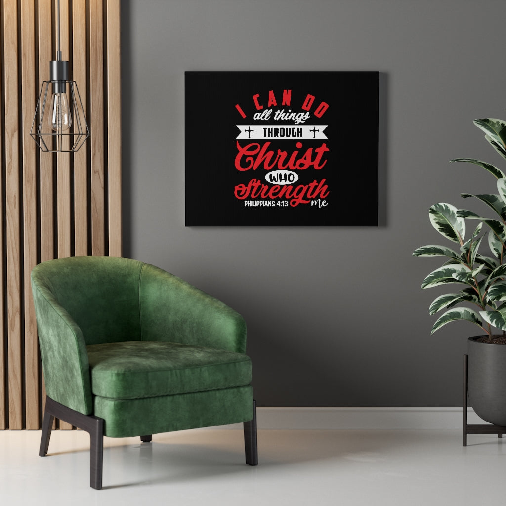 Scripture Walls Strengthen Philippians 4:13 Bible Verse Canvas Christian Wall Art Ready to Hang Unframed-Express Your Love Gifts