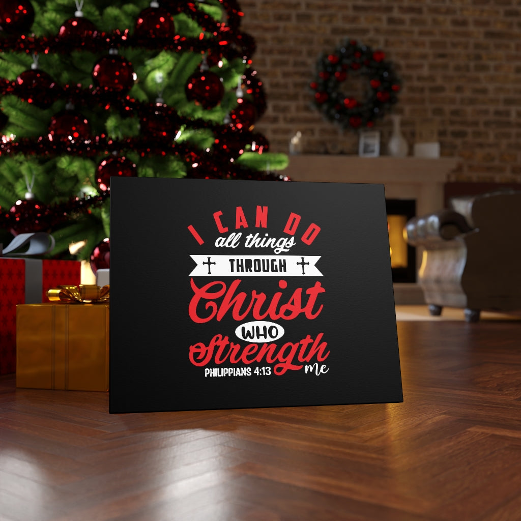 Scripture Walls Strengthen Philippians 4:13 Bible Verse Canvas Christian Wall Art Ready to Hang Unframed-Express Your Love Gifts