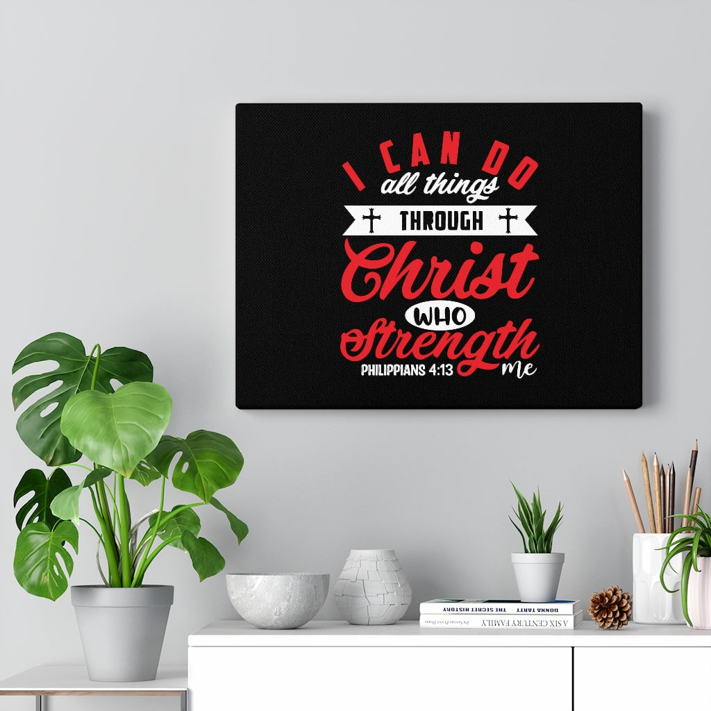 Scripture Walls Strengthen Philippians 4:13 Bible Verse Canvas Christian Wall Art Ready to Hang Unframed-Express Your Love Gifts