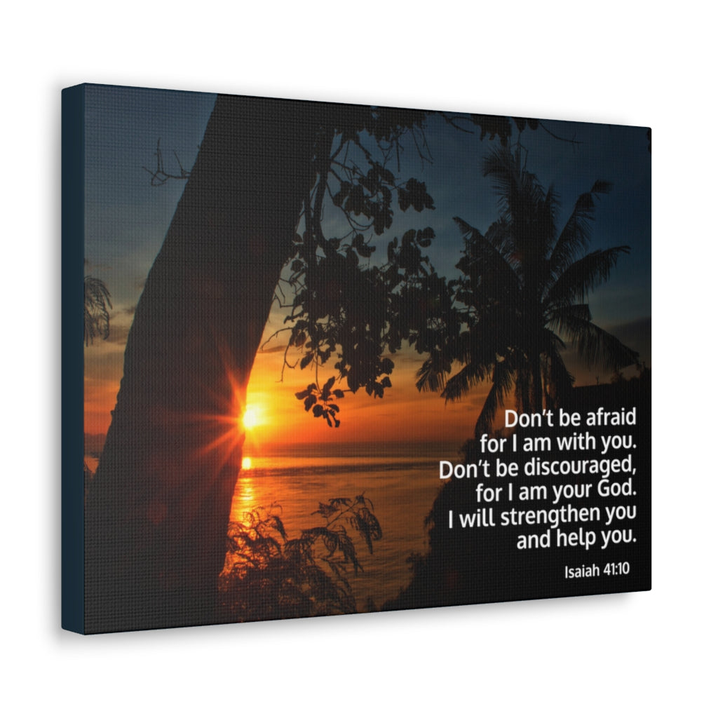 Scripture Walls Strengthen You Isaiah 41:10 Bible Verse Canvas Christian Wall Art Ready to Hang Unframed-Express Your Love Gifts
